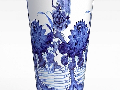 现代青花瓷花瓶