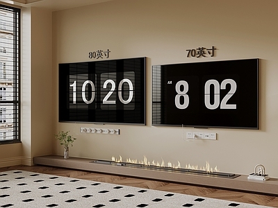 电视 现代壁挂式电视 智能液晶电视