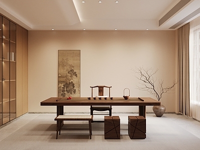 现代中古茶室 别墅茶室 办公室茶室 会所茶室 品茗区 阳台茶室