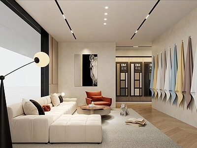 现代家居专卖店 布艺店 布艺展厅 服装定制 家居展厅