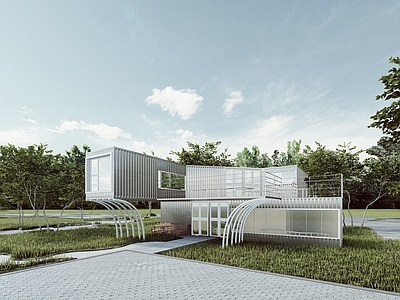 现代简约其他商业建筑 户外集装箱 学生基地 咖啡馆 休闲娱乐 户外景观