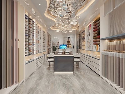 现代家居专卖店 布艺店 家纺店 家居展厅 服装定制