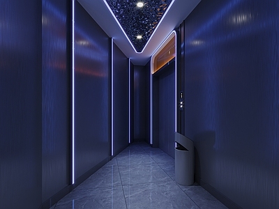 现代楼梯间 现代 电梯间