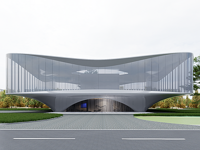 现代售楼处建筑 现代售楼处 现代图书馆建筑 现代销售中心 展览馆 美术馆