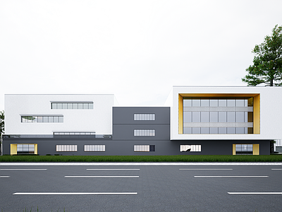 现代厂房 现代厂房 现代工业厂房 多层厂房 厂房建筑 现代简约厂房