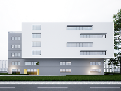 现代厂房 现代厂房 现代工业厂房 多层厂房 厂房建筑 现代简约厂房