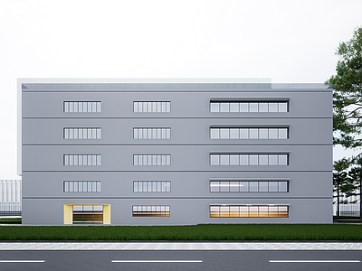 现代厂房 现代简约厂房 多层厂房 厂房建筑 现代工业厂房 现代厂房