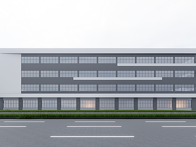 现代标准厂房 现代厂房 现代工业厂房 多层厂房 厂房建筑 现代简约厂房