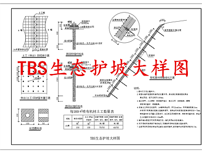给排水节点详图 TBS生态护坡 施工图