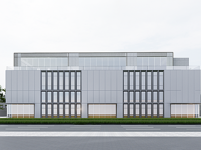 现代厂房 现代厂房 现代工业厂房 多层厂房 厂房建筑 现代简约厂房