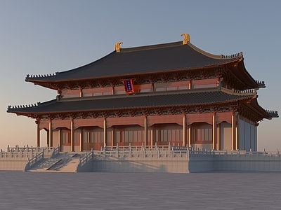 中式古建 古建大雄宝殿