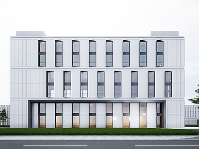 现代标准厂房 现代厂房 现代工业厂房 多层厂房 厂房建筑 现代简约厂房