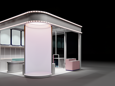 现代其他店铺 文具展台 展览设计 小型文创展览 文创展
