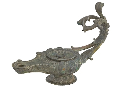 复古其他灯具 古董油灯 文物 青铜油灯 古董灯 复古油灯