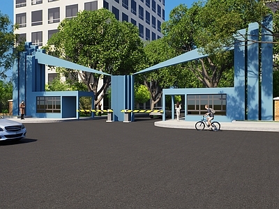 现代学校建筑 学校大门