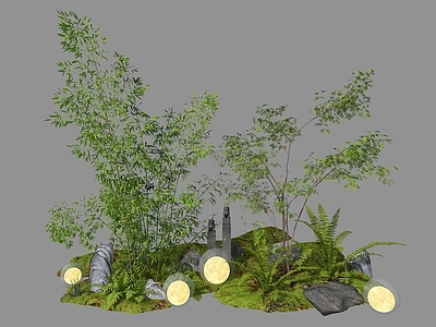 现代其他景观小品 景观小品 绿植