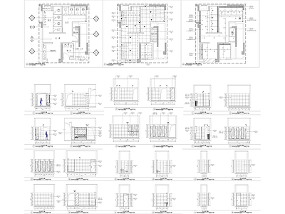 现代公共卫生间 公共卫生间平立面 施工图