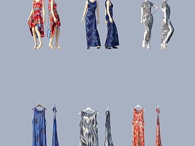 衣服 模特 女裙 旗袍
