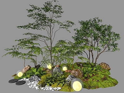 现代其他景观小品 景观小品 绿植