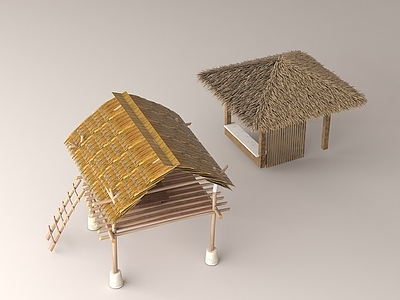 现代中式亭子 茅草亭 凉亭