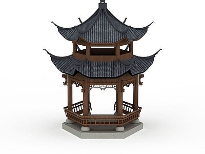 现代六角亭