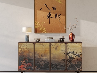 新中式餐边柜 端景柜餐边柜