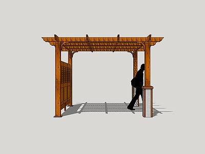 现代廊架 金属廊架 格栅廊架 竹质廊架 文化长廊 长廊