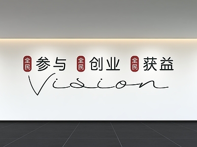 现代简约文化墙 企业文化墙 办公文化墙 展示墙 标语 口号