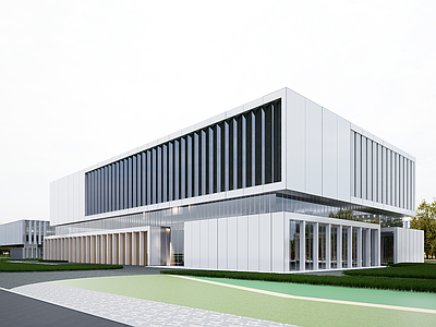 现代标准厂房 现代厂房 现代工业厂房 多层厂房 厂房建筑 现代简约厂房