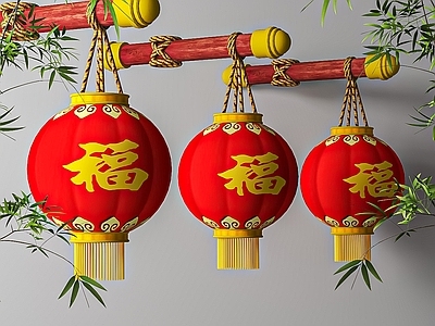 现代新中式灯笼 红灯笼