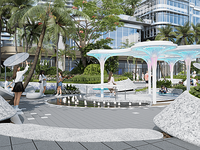 现代简约廊架 弧形廊架 金属廊架 异形廊架 构筑 下沉空间