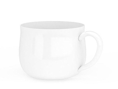 现代简约白色瓷杯