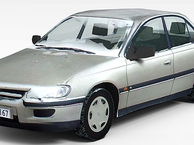 现代灰色小轿车