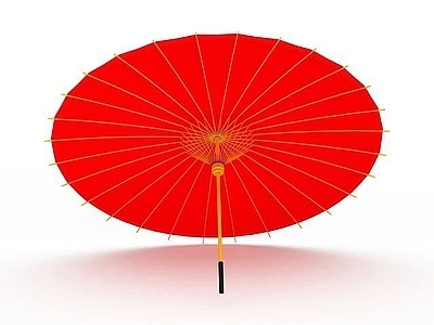 现代红色纸伞