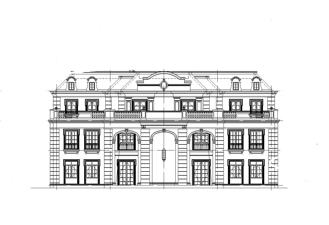 [山东]现代风格海尔企业办公楼建筑初步施工图设计（CAD...