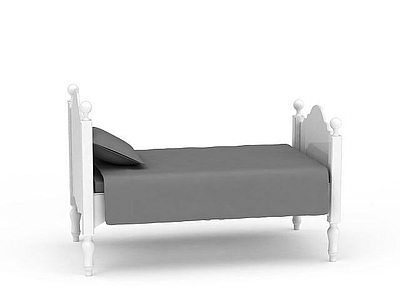 简欧实木单人床