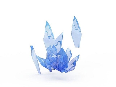 现代天蓝色水晶