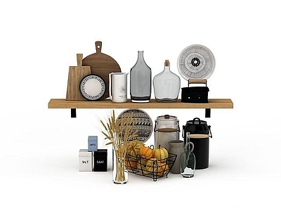 现代厨房器具储物架