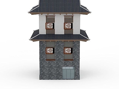 现代二层塔楼