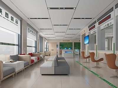 现代银行 现代银行大厅 营业厅