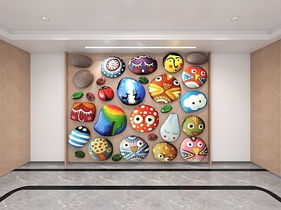 现代沙发背景墙 现代背景墙 彩绘卵石背景墙 卵石画背景墙 创意彩绘背景墙 客厅沙发背景