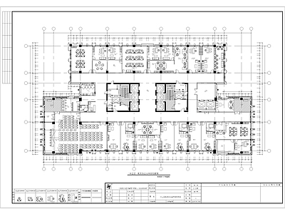 现代整体办公空间 办公空间平面布置 平 施工图