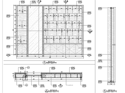 柜体节点 橡木造型柜节点图 施工图