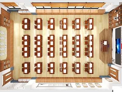 新中式中式教室 书法教室 教室 书法