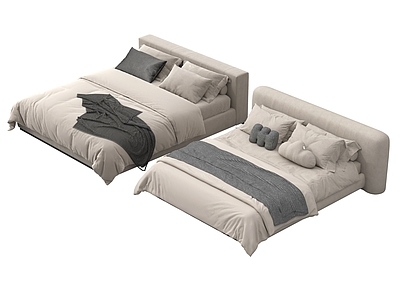 现代双人床 布艺双人床 现代双人床