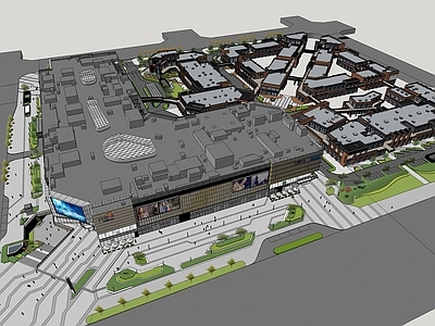 现代简约商场建筑 龙湖 天街 商业街 MALL TOD