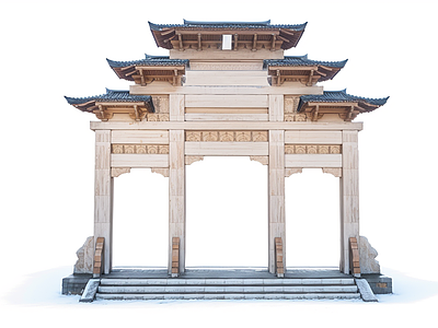 新中式中式古建筑 牌坊