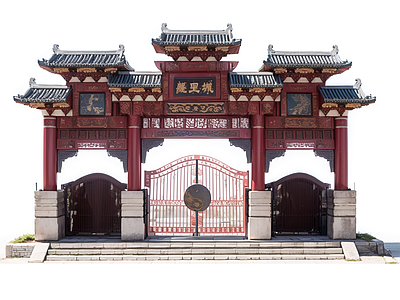 现代新中式古建筑 牌坊