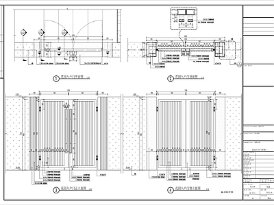 入户门 花园入户门 庭院铁艺门 施工图