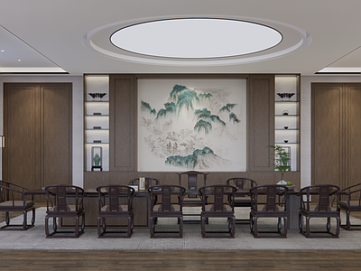 新中式其他休闲娱乐空间 茶室 新中式茶室
